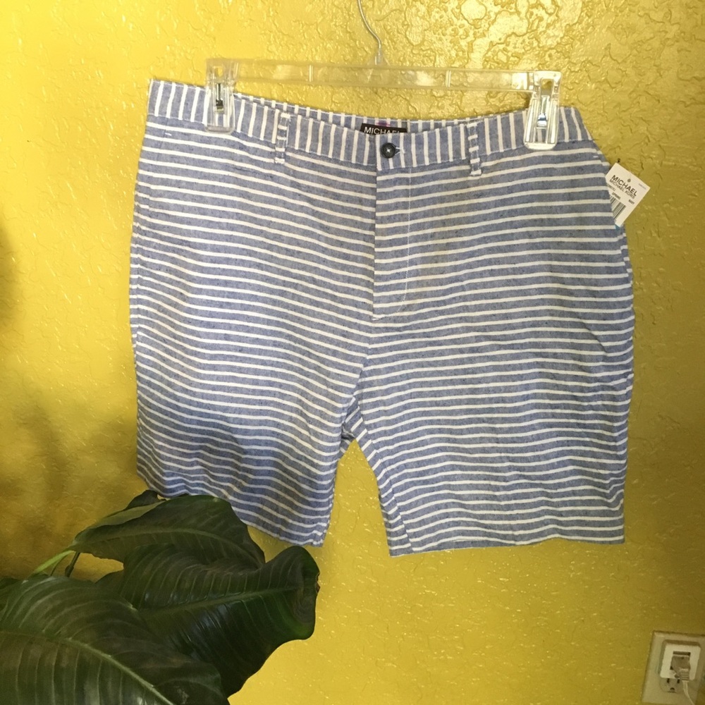 Michael Kors Blue Stripe Shorts - Picture 1 of 4